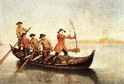 LONGHI, Pietro Duck Hunters on the Lagoon s oil painting